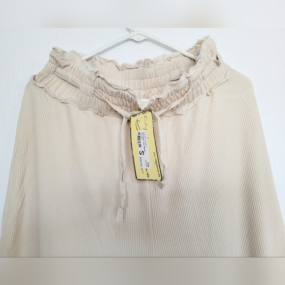 Vintage Havana Women's Rib Rayon Blend Wide Leg Pants Sand/Tan Small NWT - Picture 5 of 16